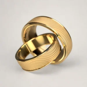 Graceful Flow Wedding Rings