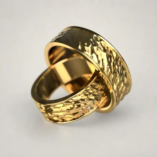 Golden Terrain Wedding Rings