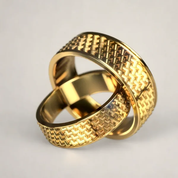 Woven Dreams Wedding Rings