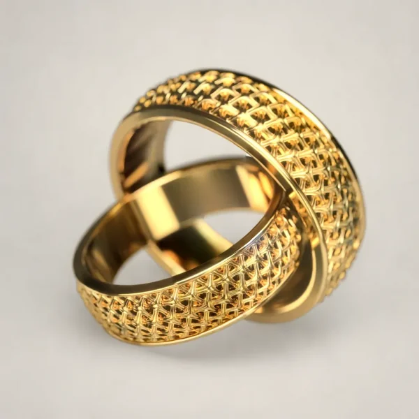 Eternal Lattice Wedding Rings